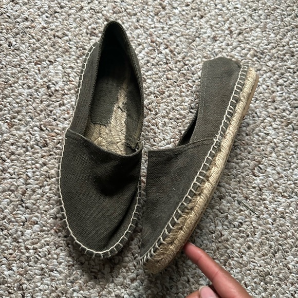 Shoes - Women's Olive Espadrilles